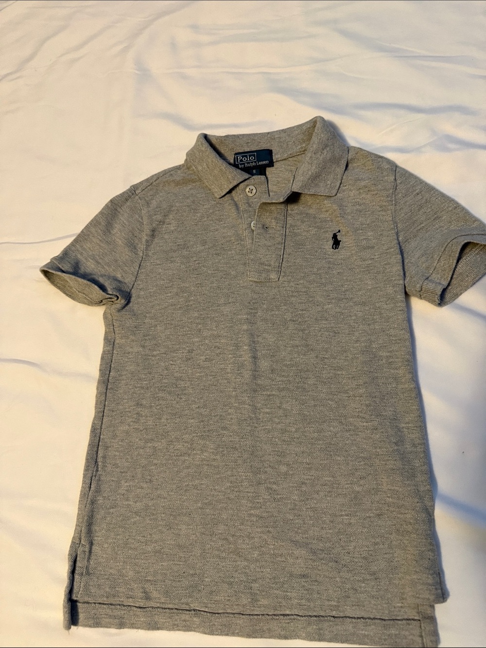 Ralph Lauren Heather Gray Short Sleeve Polo with Navy Pony. BUNDLE FOR DISCOUNT